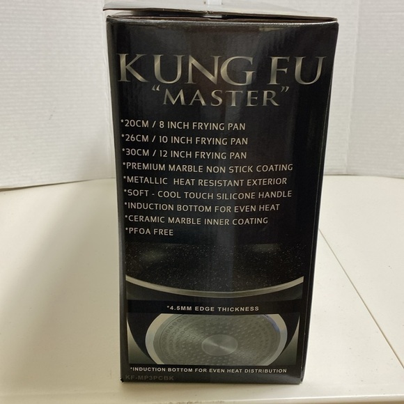 $99 NEW! Heavy Duty Forged Aluminum Fry Pan 3 Piece Set + 2 Bonus Utensils - Picture 7 of 13